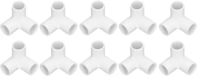 £6.99 • Buy 10x 3-Way Elbow PVC Plumbing Fitting Pipe 20mm Socket Tee Corner Fitting White