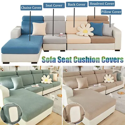 $17.09 • Buy Stretch Sofa Covers Couch Settee Seat Cushion Slipcover L Shape Sectional Covers
