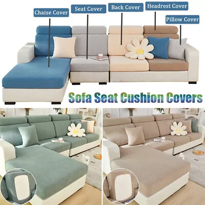 $17.09 • Buy Stretch Sofa Covers Couch Settee Seat Cushion Slipcover L Shape Sectional Covers