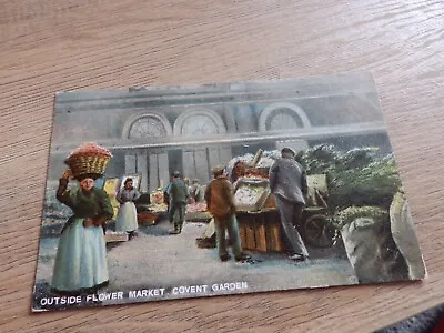 Artist Drawn Postcard Outside Flower Market Covent Garden • £3