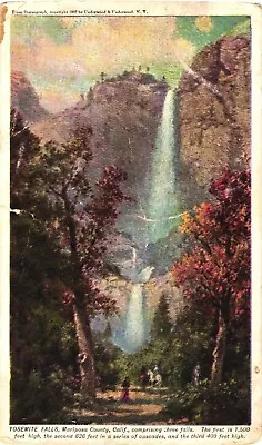 Beautiful View Of 3 Falls Yosemite Falls Mariposa County California Postcard • $4.75