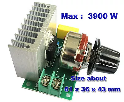 3900W AC 110V 120V 220V 240V Voltage Speed Temperature Lighting Regulator • $12.89