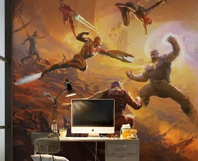 250x280cm Kids Room Wall Mural Avengers Epic Battle Photo Wallpaper Marvel • $135.56