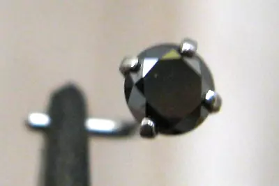 3mm .11ct NATURAL REAL BLACK DIAMOND NOSE RING  L  SHAPE CERTIFICATEDIA TESTER • $140