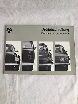 Vintage VOLKSWAGEN Bug Bus Fastback Squareback 412 Owners Manual 1972 GERMAN • $19.99