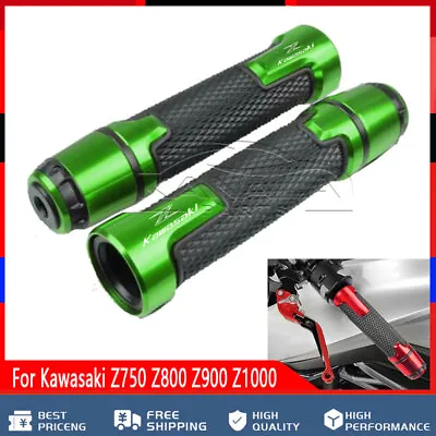 Motorcycle Handlebar Handle Bar Grips Ends For Kawasaki Z750 Z800 Z900 Z1000 • £15.59