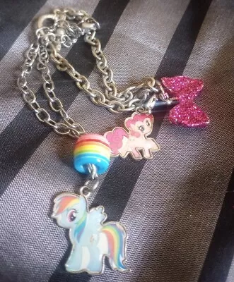 Kawaii MLP My Little Pony 5 Pc Charm Bracelet Set - Rainbow Dash Pinky Pie • $9.99
