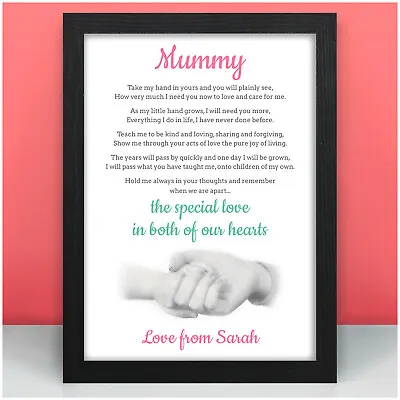 Personalised Mummy Print Nanny Gift Birthday Gifts From Son Daughter Mum Poem • £4.95