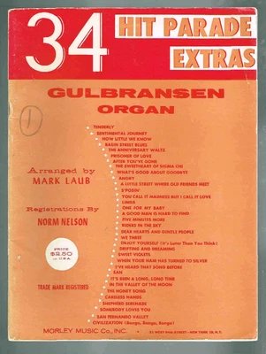 $23.99 • Buy 34 Hit Parade Extras Gulbransen Organ Arranged By Mark Laub