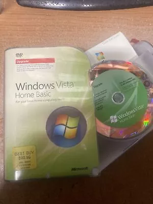 Microsoft Windows Vista Home Basic Upgrade 32-bit Retail With Product Key • $19.50