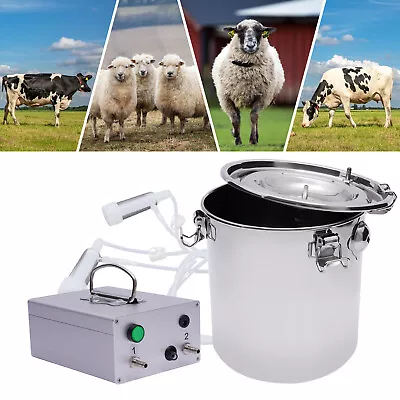 5L Dual Head Pulsation Milking Equipment Electric Sheep Goat Cow Milking Machine • $99