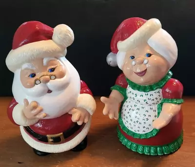 Santa & Mrs.Claus Hand Painted Ceramic Figures Vintage Set 12  • $29.95