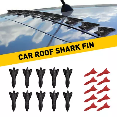 10PCS Universal Air Vortex Generator Carbon Fiber Pattern Diffuser Shark Fin Set • $11.99