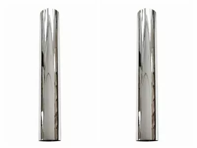 NEW PAIR Chrome 5 Inch Straight Stack 5 OD X 48  Length Truck Exhaust Pipe Tube • $258