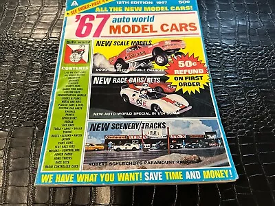 1967 AUTO WORLD CATALOG 12th ED. MODEL CARS SLOT CARS Toy CATALOG (MISC6807) • $55