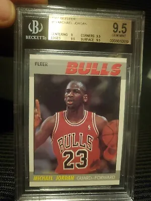 1987-88 Fleer Michael Jordan #59 Second Year Card BGS 9.5 GEM MINT • $4500