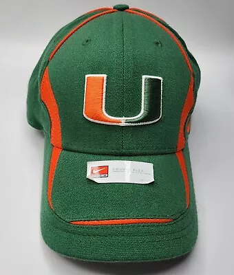 2008 Miami Hurricanes Hat Cap One Size Nike Swoosh Flex NWT Conference Sideline • $24.95