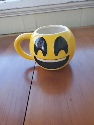 Vintage Bigmouth Inc PAC-MAN Laughing/Smiling Emoji Ceramic Coffee Mug 16oz Bowl • $15.75