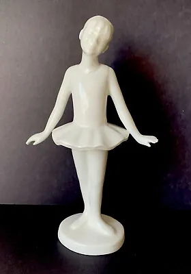 COALPORT BONE CHINA MOMENTS FIGURE BALLERINA TWINKLE TOES WHITE GLOSS 18cm • £14.99