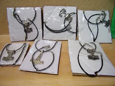 PEWTER Mjolnir THOR'S HAMMER Thors Thor PENDANt Necklace Lot Of 6 • $14.99