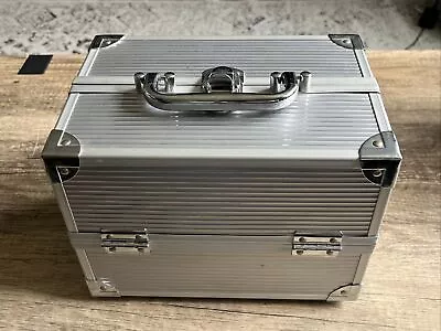 Caboodles Makeup Cosmetic Jewelry Train Case Silver • $24