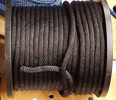 Anchor Line Rope Dock Line 3/4  X 100' Braided  Black Made In Usa • $159.15