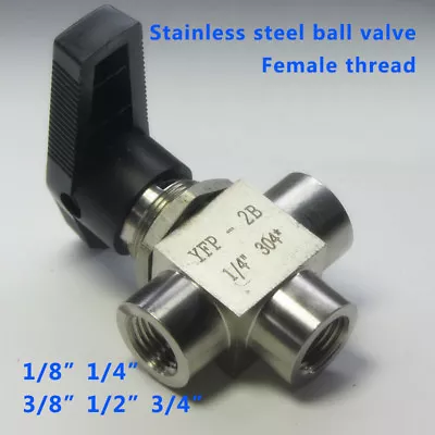 3 Way Female Thread Ball Valve High Pressure High Temperature Ball Valve • £13.51