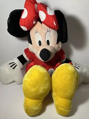 Vintage Minnie Mouse Large Plush 24  Tall Red White Polka Dot • $9.99