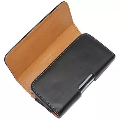 For Oppo R9s Black Leather Tradesman Workman Belt Clip Pouch Case Cover • $12.88