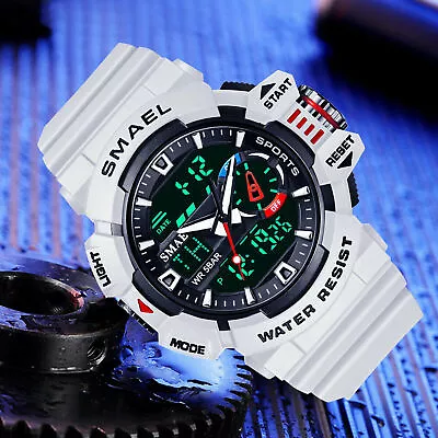 Waterproof Sports Watch Men Digital Wristwatch LED Electronic Male Watches SMAEL • $14.48