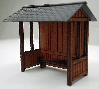 £7 • Buy Ancorton OOBUS2 Wooden Bus Stop Laser-Cut Kit OO Gauge