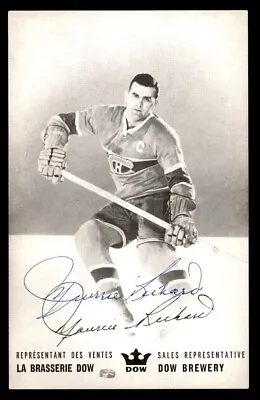 100% Authentic Maurice Richard 5 X3.5 Molson Postcard Autograph HOF Habs Auto • $104.22