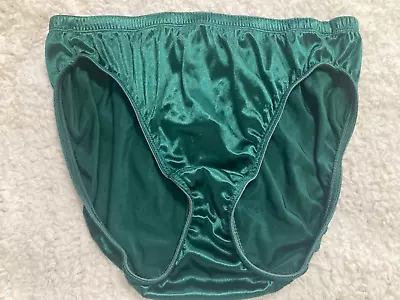 Vintage Vanity Fair Second Skin Satin Hi Leg Brief Panties Size 8 XL • $33.95