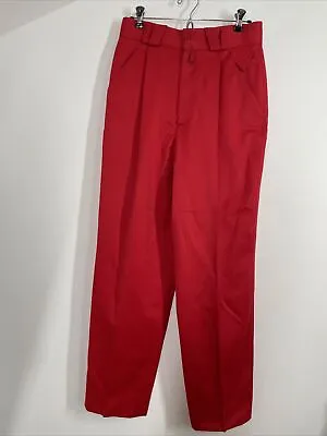 Vtg Gianni Versace 46 Red 100% Wool High Waist Pleat Dress Pants • $125