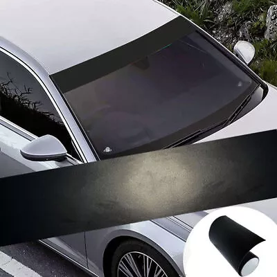 £5.94 • Buy Matte Black Vehicle Car Front Windshield Sun Visor Strip Sticker Car Accessories