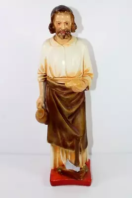 Vintage St. Joseph The Worker Figure Catholic Statue Gifts Plaster 15'' • $72.99
