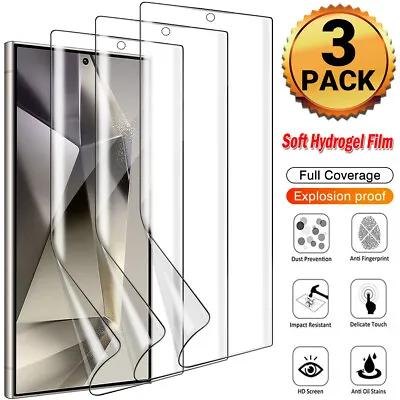 3x For Samsung Galaxy S24 Ultra Plus S23 S22 S21 Hydrogel Screen Protector Cover • $3.99