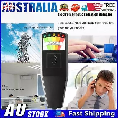 AU K2 5 LED Gauss EMF Meter LCD Electromagnetic Field Radiation Tester (Black) • $19.69