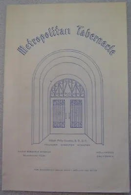 Aldoph Philip Gouthey - Metropolitan Tabernacle Hollywood CA - 1941 Evangelical • $9.99