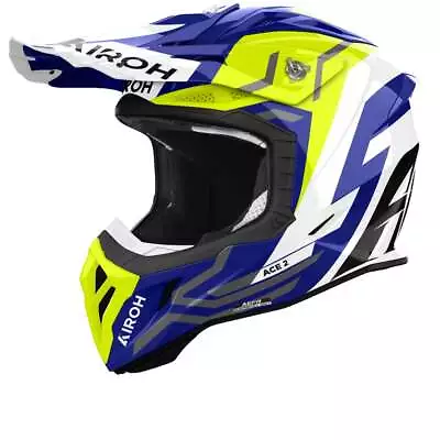 Airoh Aviator Ace 2 Ground Yellow Gloss Offroad Helmet - New! Fast Shipping! • $397.10