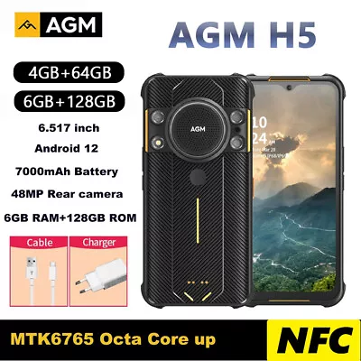 AGM H5 7000mAh 3.5W Loud Speaker Night Vision NFC IP68/IP69K Rugged Phone Unlock • £284.64