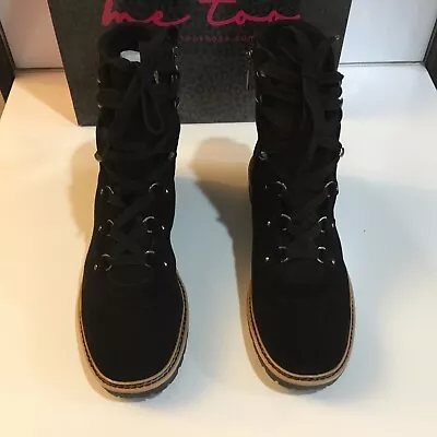 New In Box Me Too Womens Suede Boot Black Size 9 M • $49