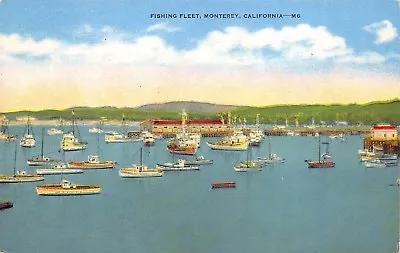 Monterey California 1930-40s Postcard Fishing Fleet Boats Ships • $6.55