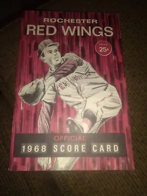 1968 Rochester Red Wings Official Score Card Vs Jacksonville Suns Mets  • $10.99