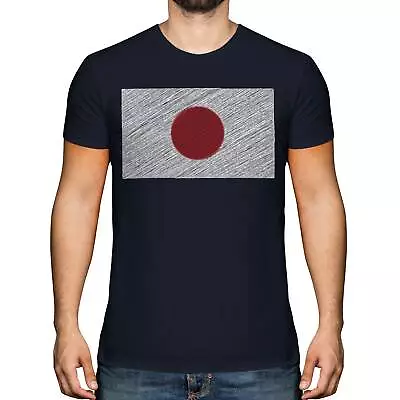 Japan Scribble Flag Mens T-shirt Tee Top Gift Nihon Nippon • £9.95