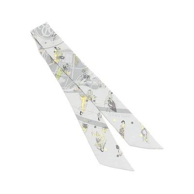 $202.21 • Buy Authentic HERMES EX-LIBRIS LES PARISIENNE Twilly 063416S Scarf  #260-004-696-...