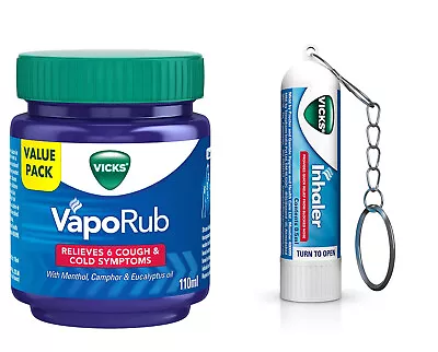 Vicks Vaporub Ointment 110 Ml + Vicks Inhaler 0.5ml For Relief Cold Blocked Nose • $21.29