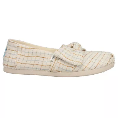 TOMS Alpargata Bow Tie Slip On  Womens Beige Flats Casual 10017800T • $19.99