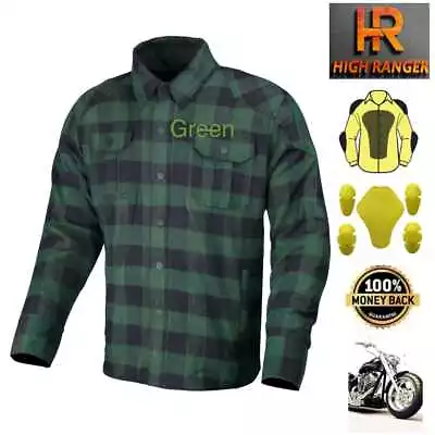 Men Motorbike Flannel Lumberjack Shirts Reinforced With DuPont™ Kevlar® Fiber • $139.99