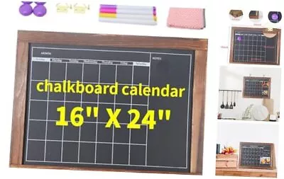 Magnetic Chalkboard Calendar For Wall Monthly Planner Board 16x24  Calendar • $39.97